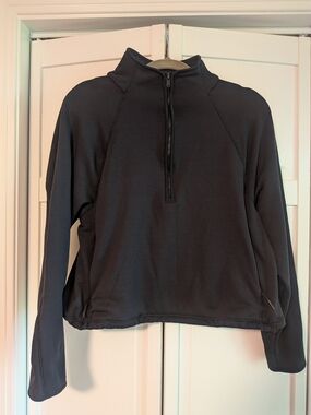 Athleta Women's Black Half-Zip Performance Sweater